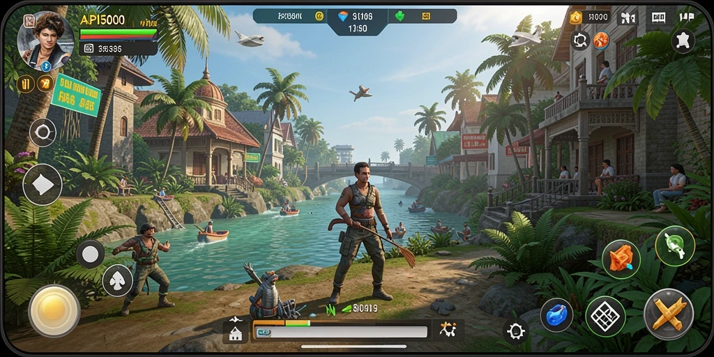 Tangkapan layar menunjukkan pengalaman gameplay API5000 yang realistis dan interaktif.