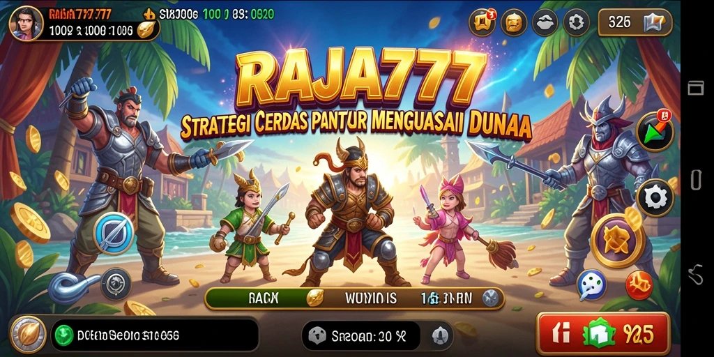 Tampilan gameplay RAJA777 dalam pertempuran strategi yang mendebarkan.