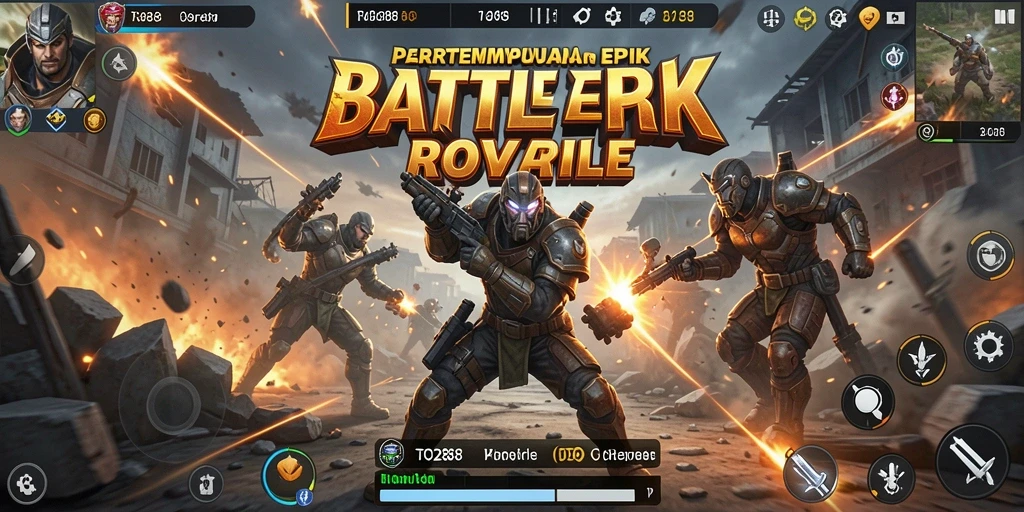 Tampilan gameplay intens dalam TO288 saat bertempur di arena.